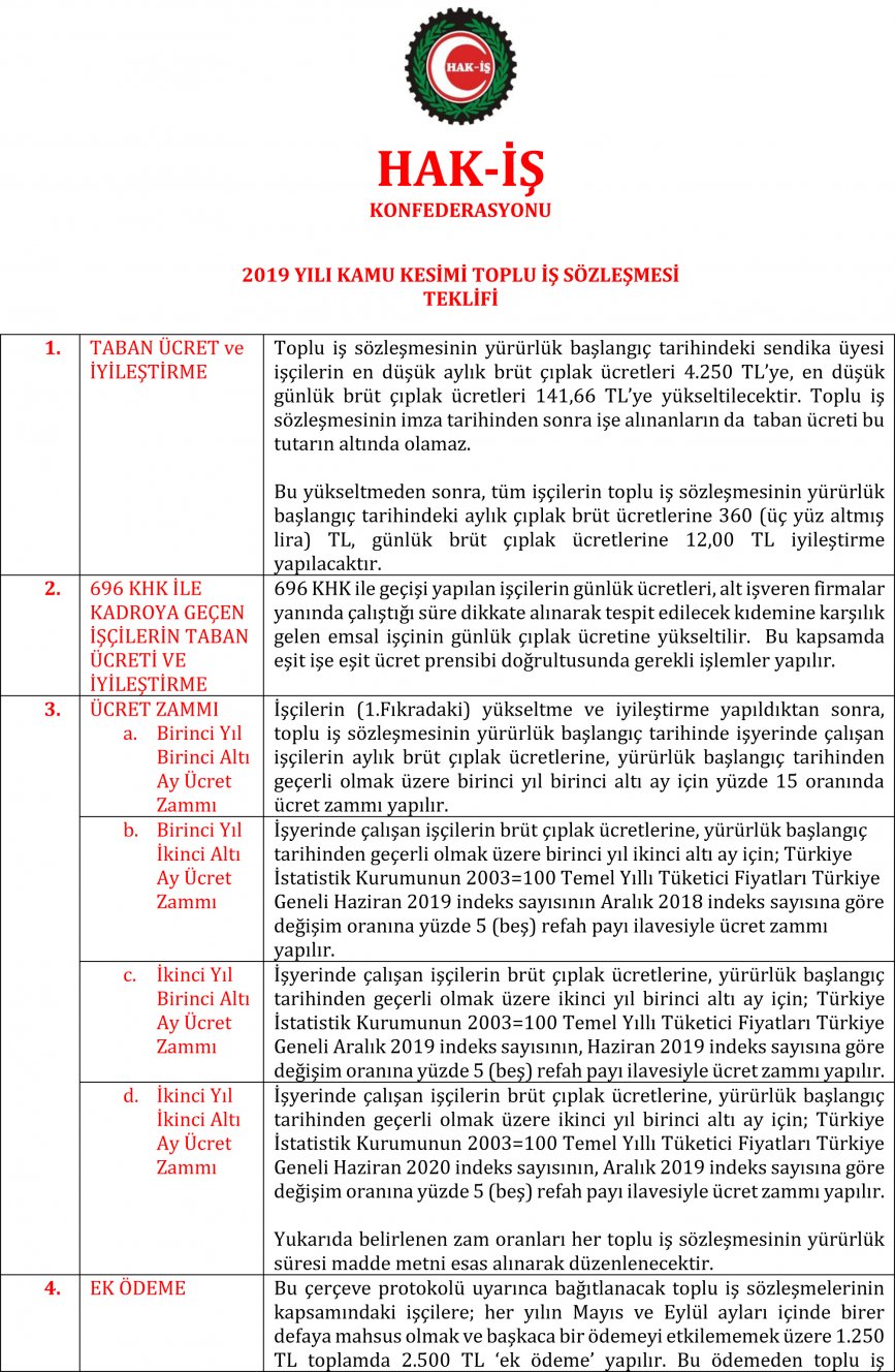Kamu Toplu Is Sozlesmesi Taleplerimizi Ilettik Hak Is Konfederasyonu